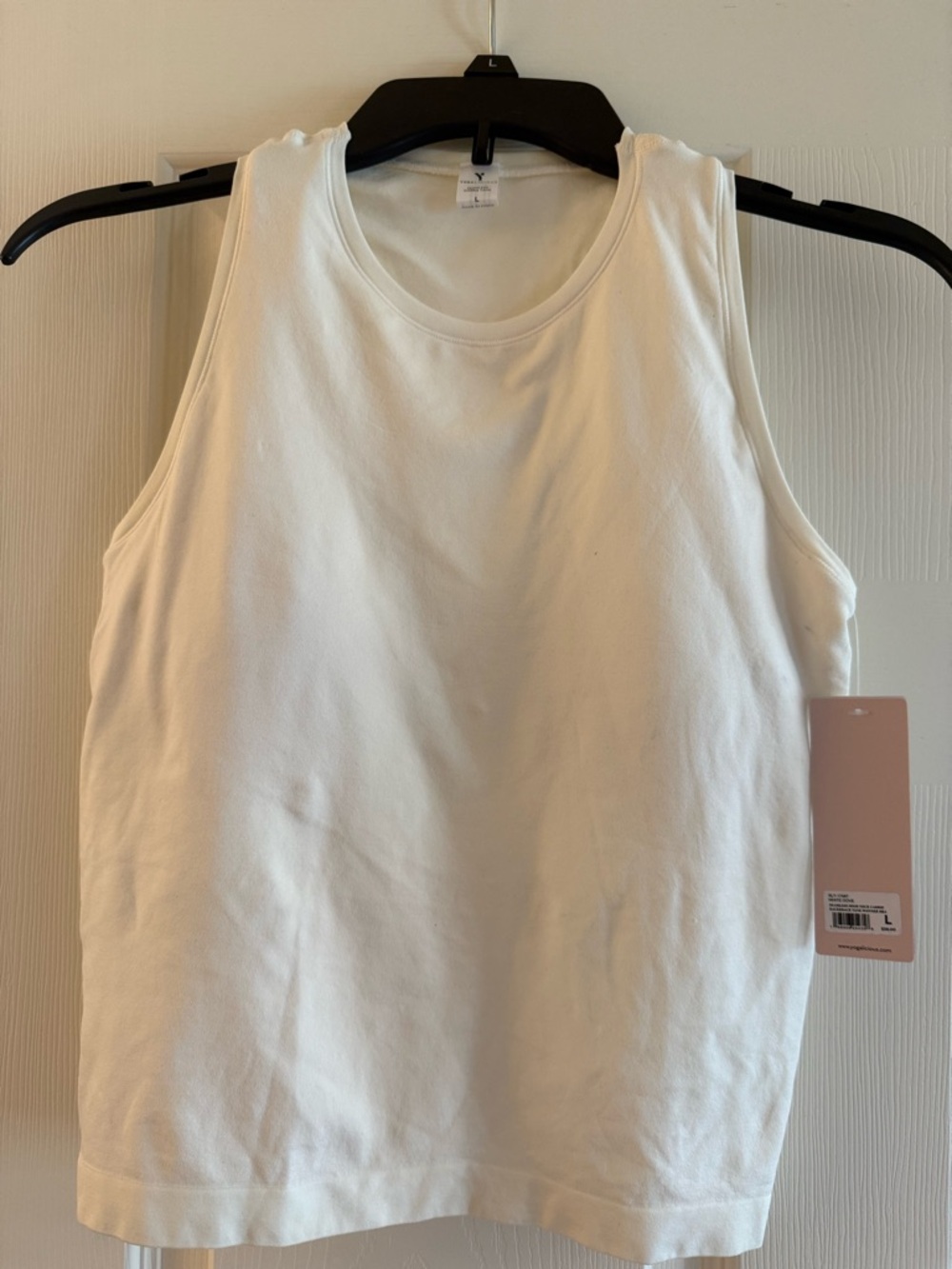 Yogalicious White Crew Neck Tank Top